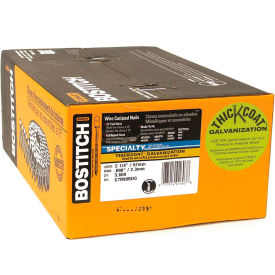 Bostitch 2-3/16" x .092 Ring Shank 15 Degree Coil Siding Nails, Galvanized, 3600/Pack