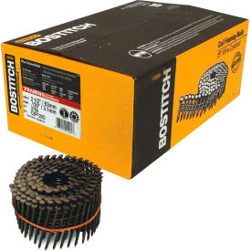 Bostitch 2-1/2" x .120 Smooth Shank 15 Degree Coil Framing Nails, 2700/Pack
