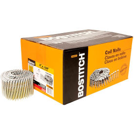 Bostitch 3" x .120 Smooth Shank 15 Degree Coil Framing Nails, Galvanized, 2700/Pack