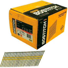 Bostitch 3-1/4" x .131 21 Degree Plastic Collated Stick Framing Nails, Hot Dip Finish, 4000/Pack