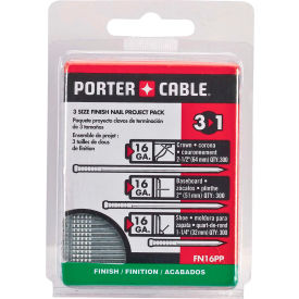 Porter-Cable 16 Gauage Finish Nail Project, 900/Pack
