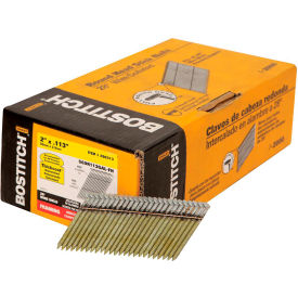 Bostitch 2" x .113 Ring Shank 28 Degree Wire Collated Full Round Head Stick Framing Nails, 2000/Pack