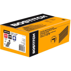 Bostitch 3-1/4" x .131 Ring Shank 15 Degree Framing Nails, 2000/Pack