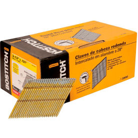 Bostitch 3-1/2" x .131 Smooth Shank 28 Degree Framing Nails, Galvanized, 2000/Pack
