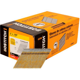 Bostitch 3" x .120 Ring Shank 28 Degree Wire Collated Full Round Head Stick Framing Nails, 2000/Pack