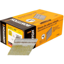 Bostitch 3-1/4" x .120 Smooth Shank 28 Degree Framing Nails, Galvanized, 2000/Pack