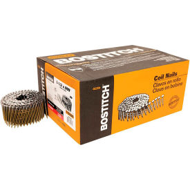 Bostitch 2-1/2" x .099 Ring Shank 15 Degree Coil Framing Nails, 3600/Pack