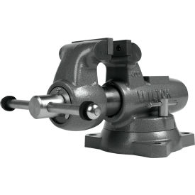 Machinist Jaw Round Channel Vise with Swivel Base, 4"