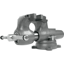 Machinist Jaw Round Channel Vise with Swivel Base, 6"