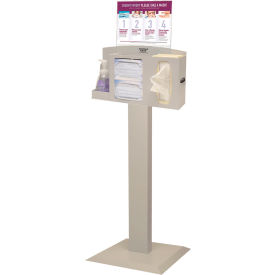Cover Your Cough Compliance Kit 17.9"W x 55.86"H x 17"D, Quartz Beige