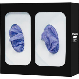 Glove Box Dispenser - Double - Divided 10.6"W x 10.03"H x 3.82"D, Black