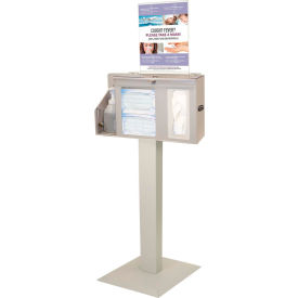 Cover Your Cough Compliance Kit 18.5"W x 57.44"H x 17"D, Quartz Beige