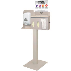 Cover Your Cough Compliance Kit 22.25"W x 58.29"H x 17"D, Quartz Beige