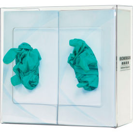 Glove Box Dispenser - Double 10.7"W x 10.1"H x 3.95"D, Clear