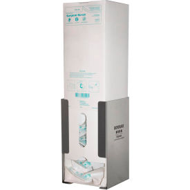 Hand and Nail Brush Dispenser 5.31"W x 9.03"H x 5.31"D, Quartz Beige