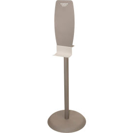 Hand Sanitizer Floor Stand with Driptray 18"W x 54.73"H x 18"D, Bay Gray