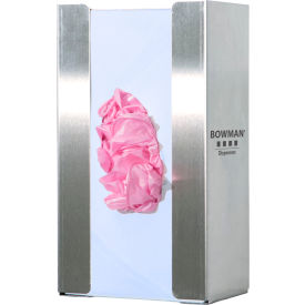 Glove Box Dispenser - Single 5.6"W x 9.96"H x 3.8"D, Stainless