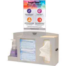 Cover Your Cough Compliance Kit 17.9"W x 22.3"H x 4.45"D, Quartz Beige