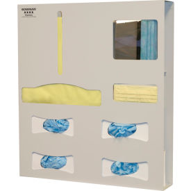 Protective Wear Organizer - 4" - Quad Glove 22.75"W x 25.63"H x 4"D, Quartz Beige