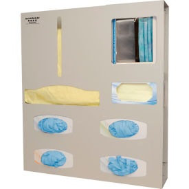 Protective Wear Organizer - Quad Glove 22.75"W x 25.63"H x 4.58"D, Quartz Beige