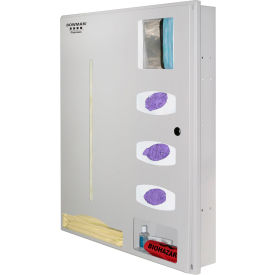 Semi-Recessed Protective Wear Organizer, 27.38"W x 33.33"H x 4.77"D, Quartz Beige