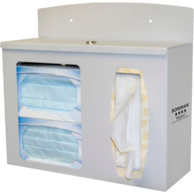 Respiratory Hygiene Station - Locking 13.65"W x 11.75"H x 5.17"D, Quartz Beige