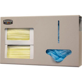 Protective Wear Dispenser - Mask & Bulk 16.95"W x 10.2"H x 4.75"D, Quartz Beige
