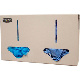 Protective Wear Dispenser - Double Bulk 16.95"W x 10.2"H x 4.75"D, Quartz Beige