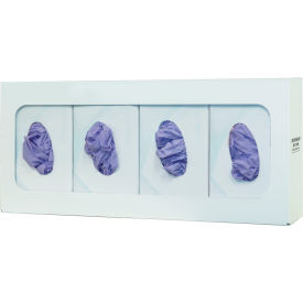 Glove Box Dispenser - Quad 22.32"W x 9.99"H x 3.81"D, White