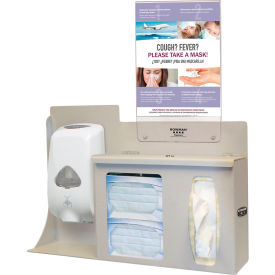 Cover Your Cough Compliance Kit 22.25"W x 24.9"H x 5"D, Quartz Beige