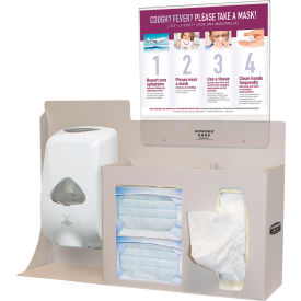 Cover Your Cough Compliance Kit 22.25"W x 22"H x 5.16"D, Quartz Beige