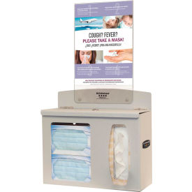 Cover Your Cough Compliance Kit 13.8"W x 24.08"H x 5.47"D, Quartz Beige