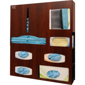 Protective Wear Organizer 23.38"W x 26.63"H x 4.75"D, Cherry Fauxwood