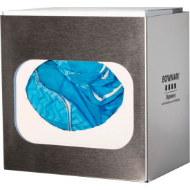 Bowman Protective Wear Dispenser - Shoe Cover - 10.37"W x 10.35"H x 6.84"D, Stainless