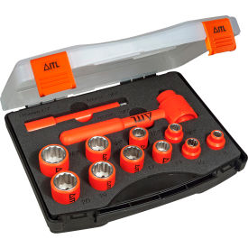 1000V Insulated Combination Socket Set, 3/8" Drive, 12-Piece
