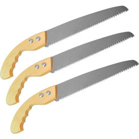 Tri-Cut Straight Blade Hand Pruning Saw, Wood Handle, 11", 3-Pack