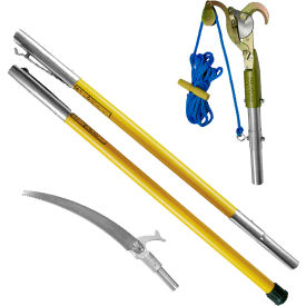 FG Series Manual Pole Saw and Tree Pruner Kit with Two 6'Fiberglass Poles