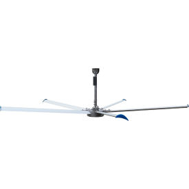 12' V-Series HVLS Ceiling Fan, 220V, 1 Phase, 1 HP with 2' Downrod