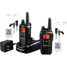 Business Radio Set W/ Headset, Black, Pack of 2