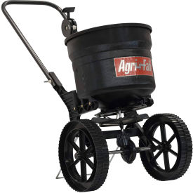 Deluxe Push Spreader, 50 Lbs, 29-96/100"L x 16-94/100"W x 33-86/100"H, Black