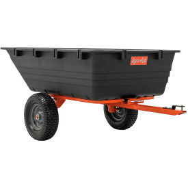 18" Utility Poly Cart, 74.58"L x 41.54"W x 31.88"H, Black