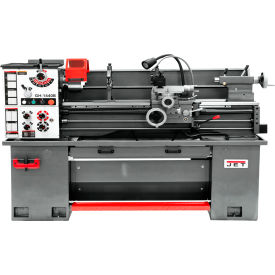 Geared Head Bench Lathe w/Stand, Foot Brake DRO & Taper Attachment