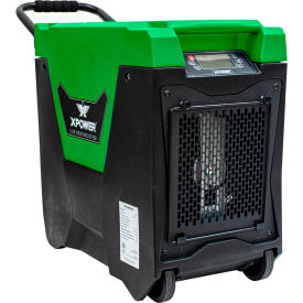 Commercial Dehumidifier w/Pump, Hose, Handle & Wheels, 115V, 145 Pints, Green