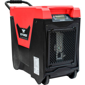 Commercial Dehumidifier w/Pump, Hose, Handle & Wheels, 115V, 145 Pints, Red