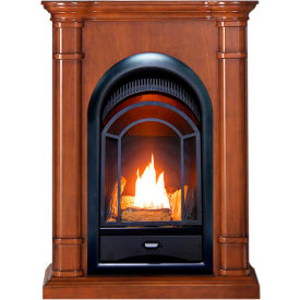 Dual Fuel Ventless Gas Fireplace System, 10000 BTU, T-Stat Control, Apple Spice