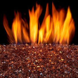 Vented Fire Glass Burner Kit, 24", 65000 BTU, Natural Gas, Match Light
