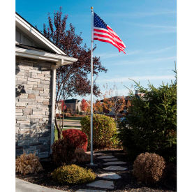 Titan Telescoping Flagpole Kit - 15' Silver