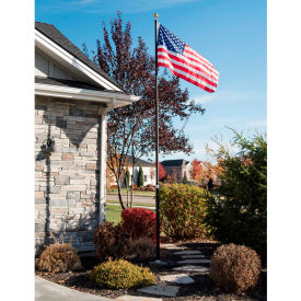 Telescoping Flagpole Kit - 15' Bronze/Black