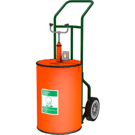 Guardian Portable Eyewash & Drench Hose Unit W/ Hand Truck, Heated, 15 Gal