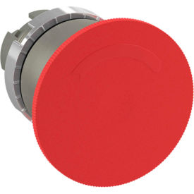 Non-Illuminated Mushroom Head PB Metal Bezel, 22mm, Red